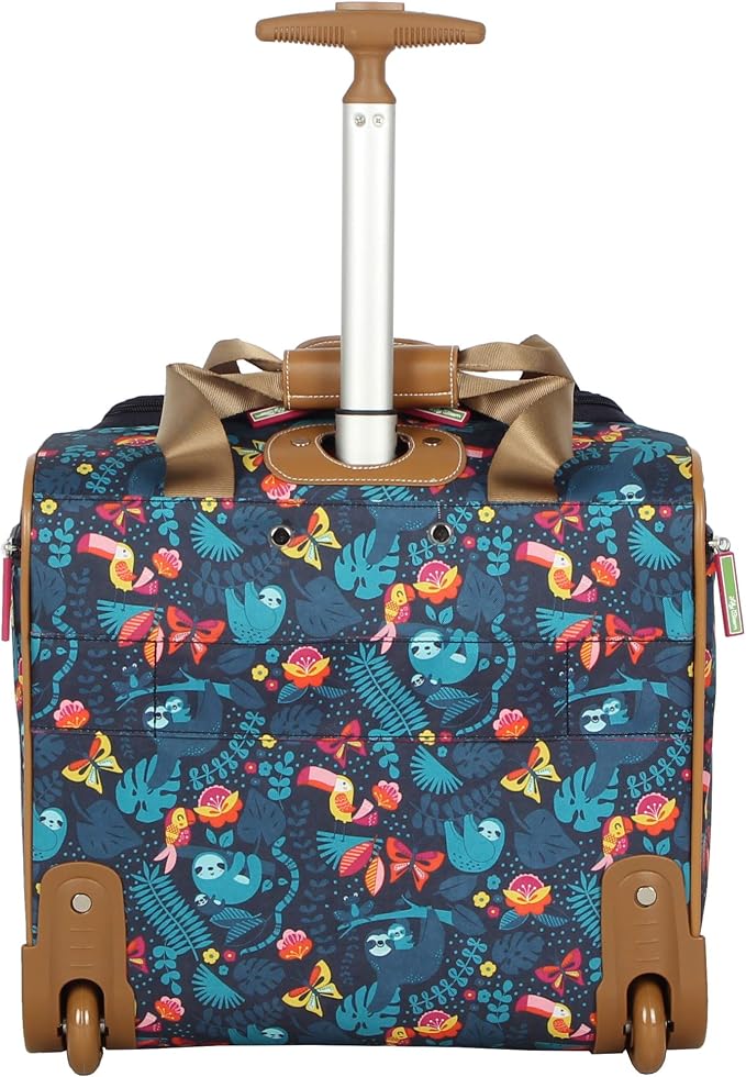 Lily Bloom Designer 15 Inch Carry On - Weekender Overnight Business Travel Luggage - Lightweight 2- Rolling Wheels Suitcase - Under Seat Rolling Bag for Women (Sloth to Me) - Image 5