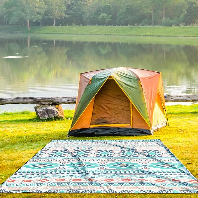 HIHOHO Beach Blanket Waterproof Sandproof Extra Large Beach Mat 79" X 83"/120"x108"for 1-8 Adults Quick Drying Durable Outdoor Picnic Mat for Beach Travel Camping Hiking - Image 4