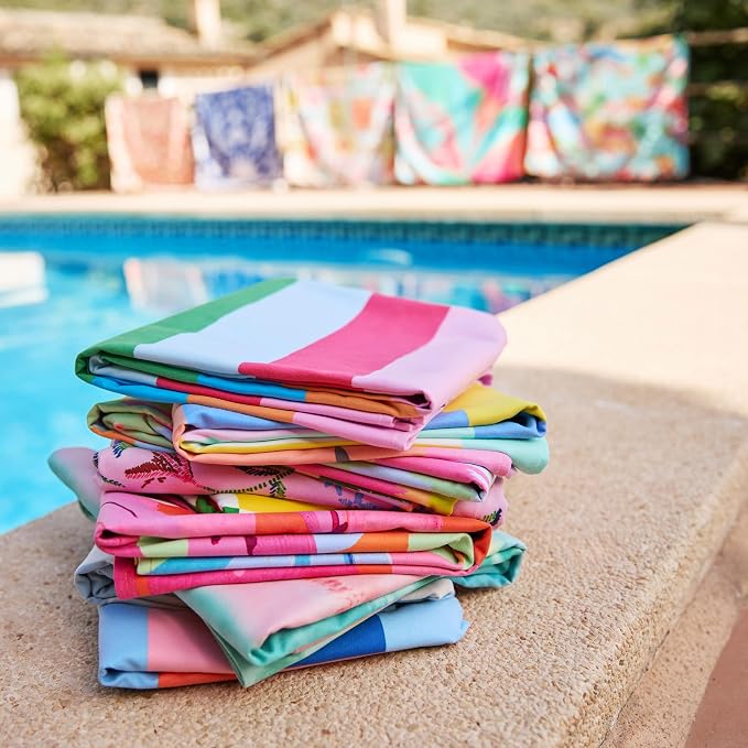 Dock & Bay Beach Towel - Quick Dry, Sand Free - Compact, Lightweight - 100% Recycled - Includes Bag - Pink Paradise - Large (160x90cm, 63x35) - Image 7