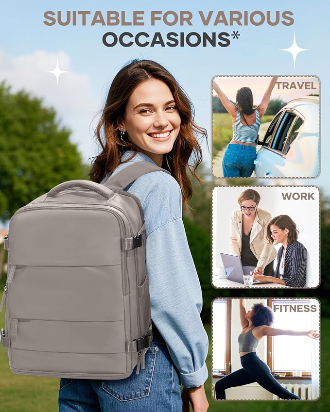 Large Travel Backpack - Carry On Flight Approved Mochila De Viaje - 18x14x8 Inches - Personal Item Travel Bag for Men & Women - Image 8