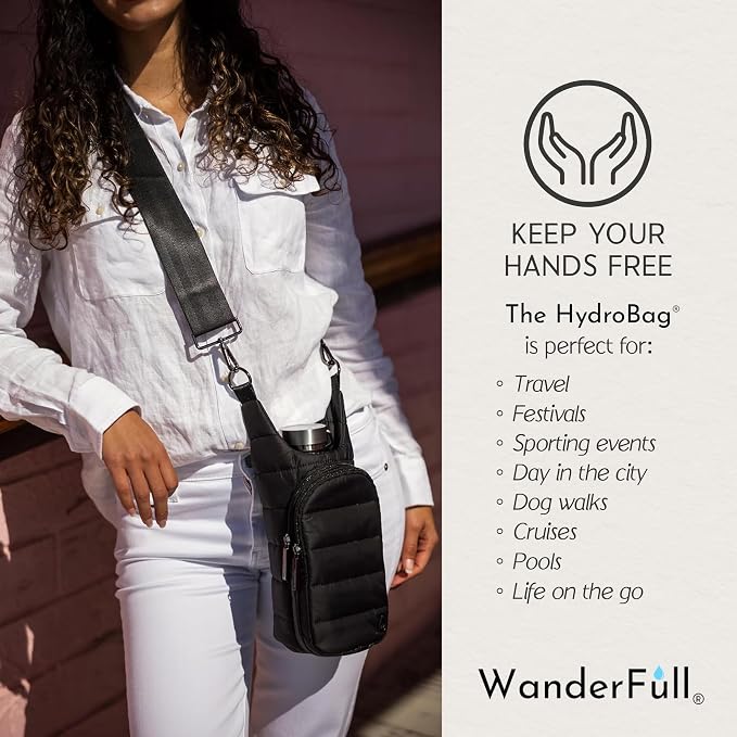 WanderFull Original HydroBag Crossbody Water Bottle Holder with Phone Pocket, Fits Water Bottles up to 32 oz - Image 5