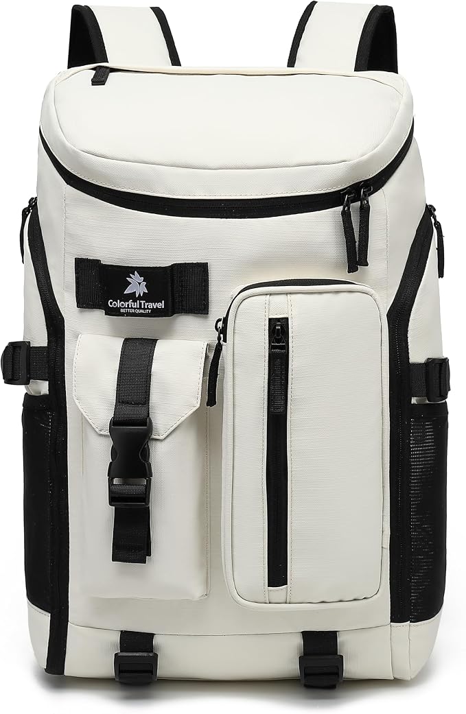 Kalesi Gym Duffle Tennis Bag Backpack 4-Way Waterproof with Shoes Compartment for travel Sport Hiking laptop (Sea salt white02) by Kalesi