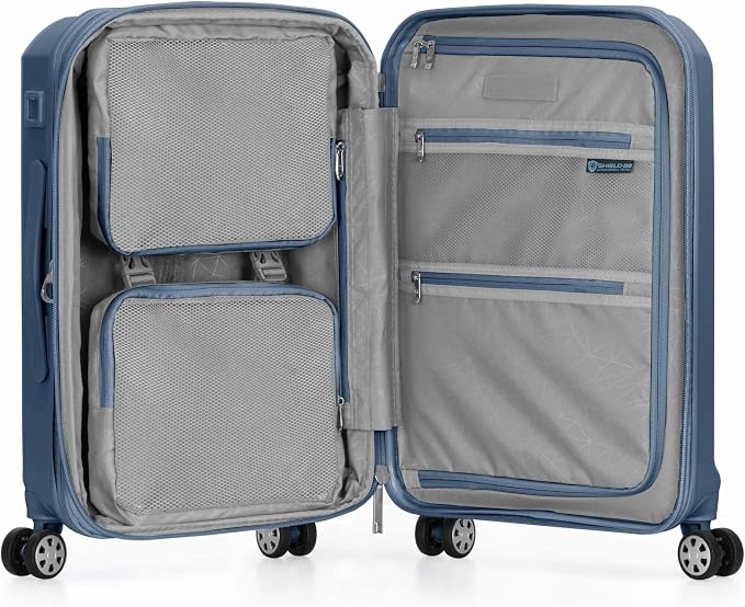 Traveler's Choice Pagosa Hardshell Expandable Luggage with Spinner Wheels, Slate Blue, 22-Inch Carry-on - Image 9