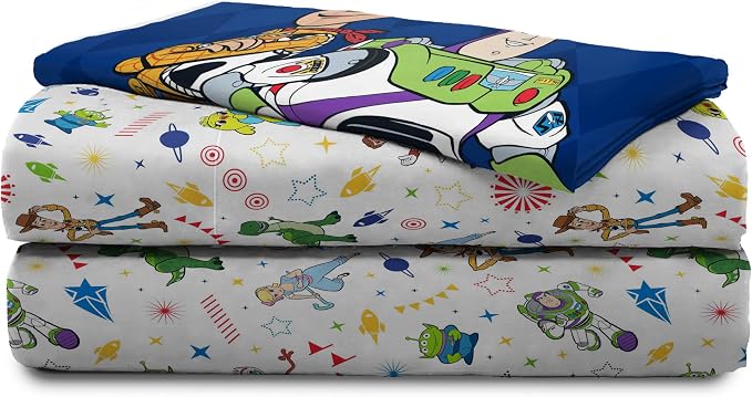 Jay Franco Disney Toy Story Kids Twin Sheet Set 3 Piece - Super Soft Microfiber Bedding, Reversible, Deep Pocket, Breathable, Machine Washable, Woody Buzz Lightyear (Official Disney Product) - Image 6