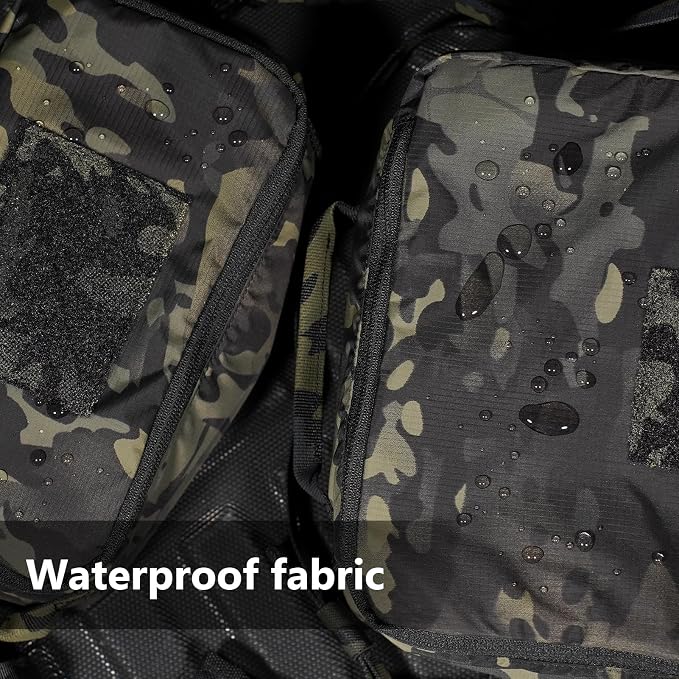 PETAC GEAR 4 PCS Tactical Modular Packing Cubes with Waterproof Material, Large Capacity Storage Bag, Easy Clean Outdoor Travel Organize Storage Pouches Bags (MCBK) - Image 5