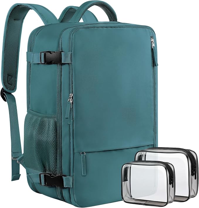 Sinaliy Travel Backpack for Men, 40L Carry On Backpack, 17 Inch Laptop Backpack, Waterproof Backpack, College Bookbag, Person Item Flight Approved Trave Bag for Women | Waterproof Large Expandable College Bookbag, as Person Item Flight Approved with An... by Sinaliy
