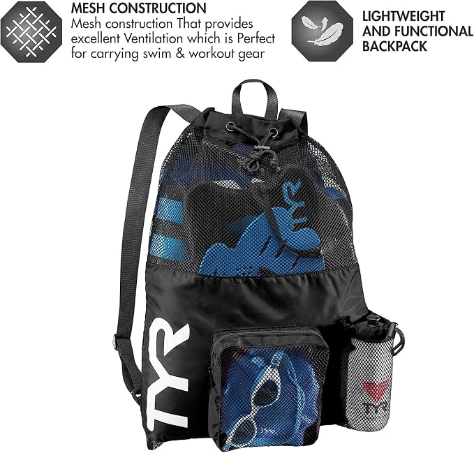TYR LBMMB360ALL Big Mesh Mummy Backpack BLK/WHT All - Image 3