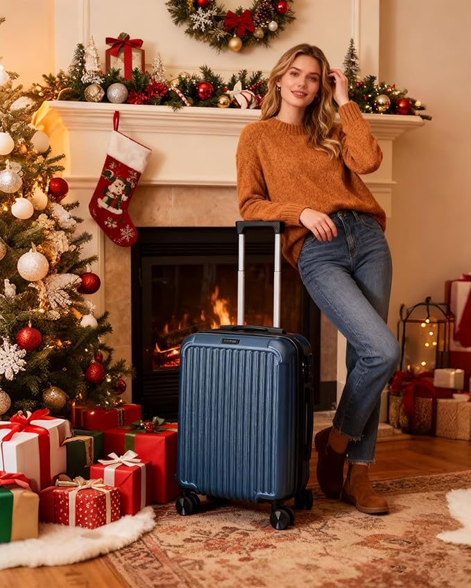 LIGHT FLIGHT Carry On Luggage 22x14x9 Airline Approved, Royal Blue | Airline Approved, Hard Shell with Wheels, Expandable Hardside, Lightweight, TSA Lock - Image 8