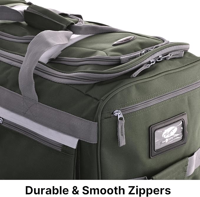 Olympia U.S.A. 22 inch Carry On 8 Pockets Wheeled Rolling Duffel Bag Water Resistant Luggage Lightweight Travel Suitcase with Retractable Handle - Image 9