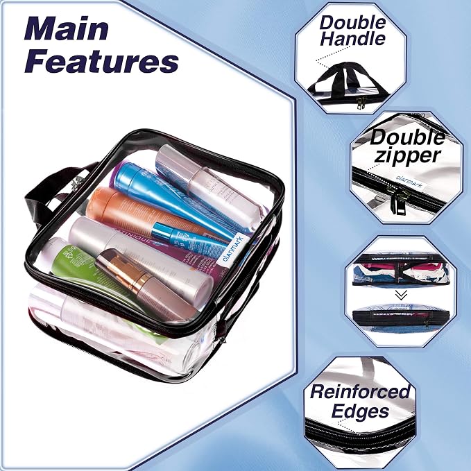 Clear Compression Packing Cubes 3 Set - Bags for Travel - Clear Cosmetic Bag - Compression Packing Cube - Image 6