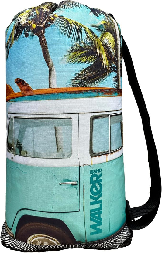 Walker Beach Mesh Net Travel Boat Bag for Snorkeling, Dive, and Swim Gear – USA Made, Tropical Aqua Van by Unknown