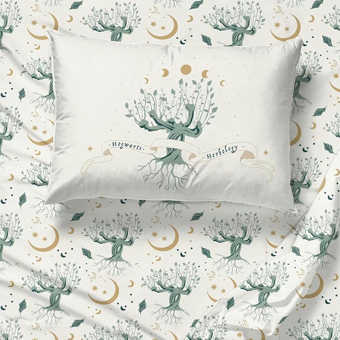 Jay Franco Kids Sheet Set with Fitted, Flat Sheets & Pillow Cover - Ultra-Soft Bedding with Pillowcase for Room Decor, White - Harry Potter, 3 Piece Twin - Image 7