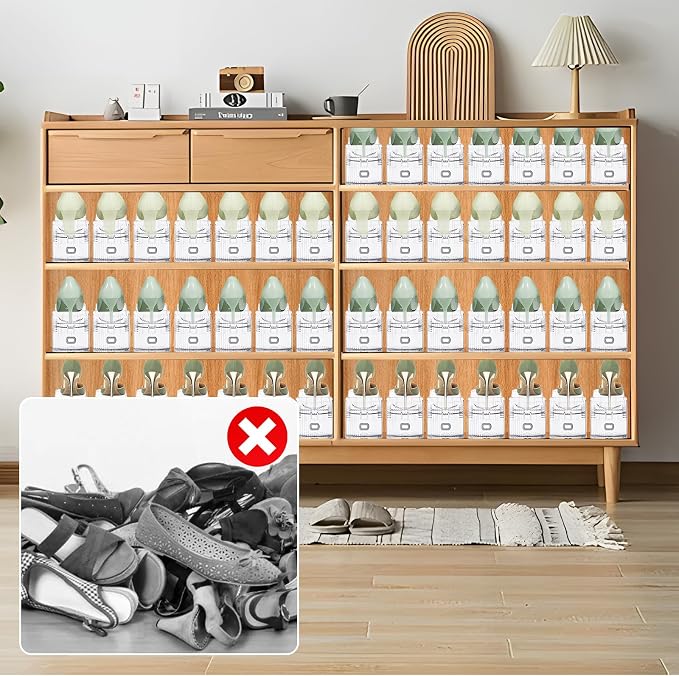Clear Shoe Slot Organizer, 12 Pack Adjustable Shoe Slots Organizer for Closet Clear Shoe Stackers Shoe Rack Holder Shoe Space Savers for a Pair of Shoes - Image 5