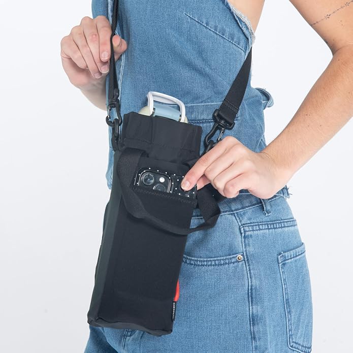 Sherpani Izzie, Water Bottle Crossbody, 32oz Bottle Carrier Bag | Bottle Holder Sling with Phone Pocket, Cross Body Drink Carrier Men Women, RFID Protection for Hiking Camping, Travel Gift - Image 3