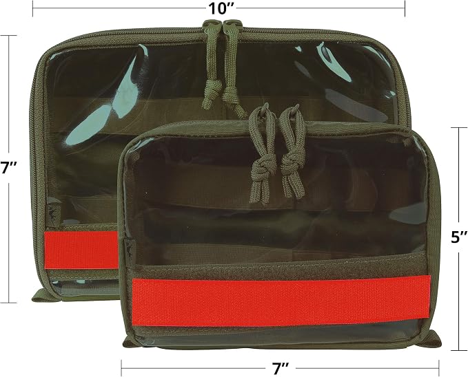 Tasmanian Tiger Medic Pouch Set Modular Transparent Storage Pouches with Hook-and-Loop Backing Organizer Kit - Image 6