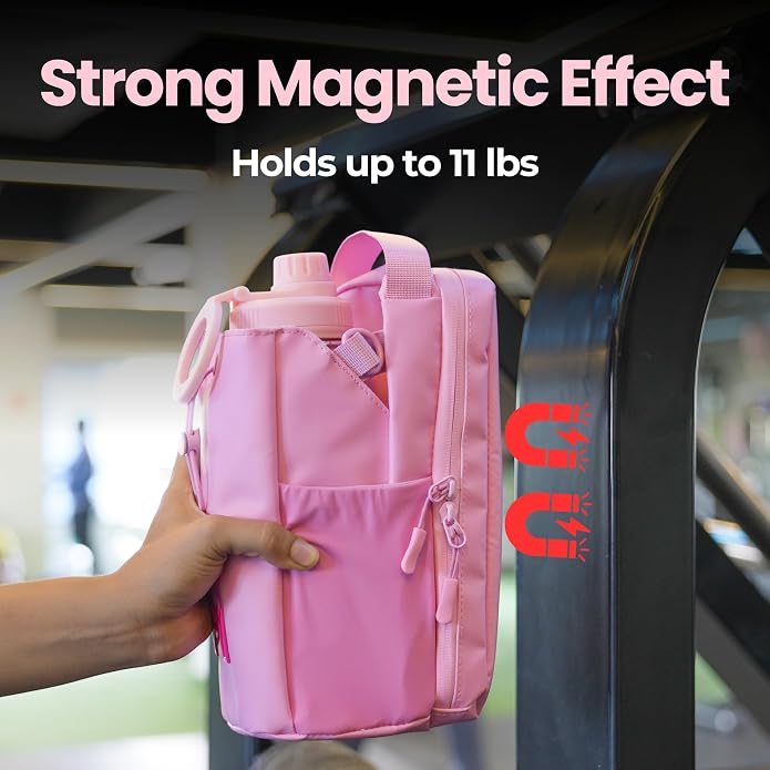 MAGNACE Magnetic Gym Bag Bundle, 3-in-1 Set with Water Bottle Holder, Magnetic Pouch, Towel & Sling Bag – For Men & Women - Image 3