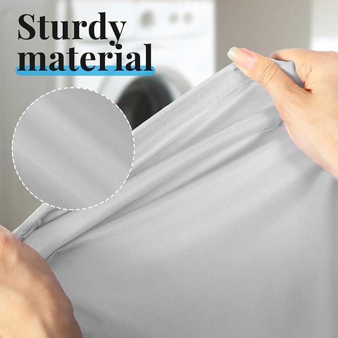 Woanger 12 Pack 28 x 45 Inch Extra Large Laundry Bags Bulk, Silver | Washable Travel Laundry Bag with Drawstring Closure Large Dirty Clothes Organizer for College Dorm Home Hotel Camping - Image 3