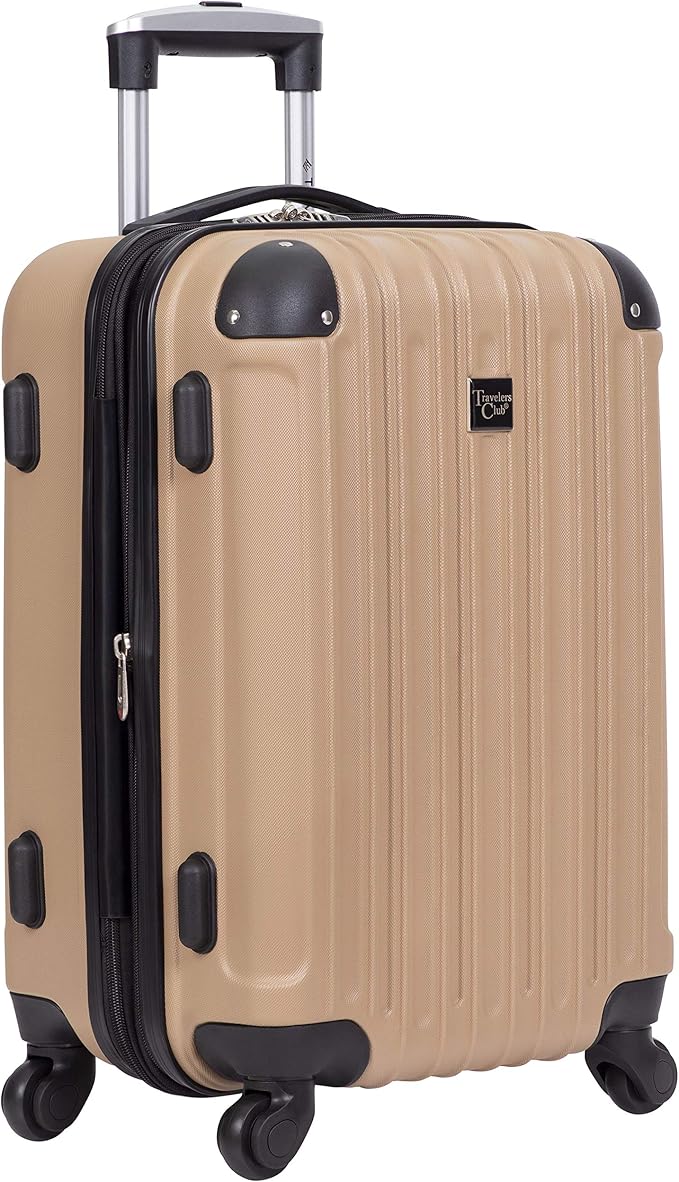 Travelers Club Midtown Hardside 4-Piece Luggage Travel Set, Tan - Image 7