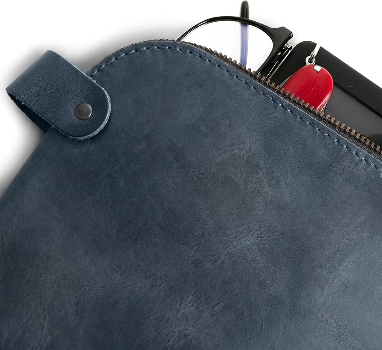 Hide & Drink, Large Rustic All Purpose Utility Bag for Cords & Chargers, Travel Bag, Multi-Purpose Bag, Full Grain Leather - Image 3