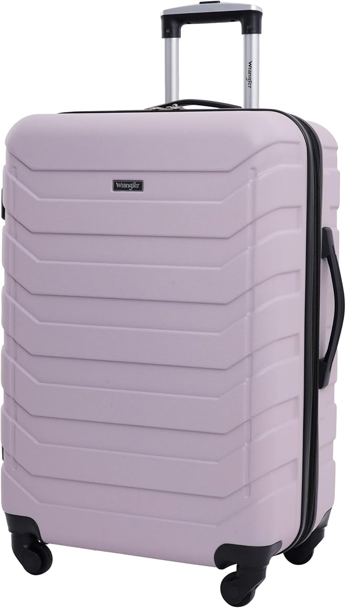 Wrangler 4 Piece Miami Luggage and Packing Cubes Set, Burnished Lilac - Image 3