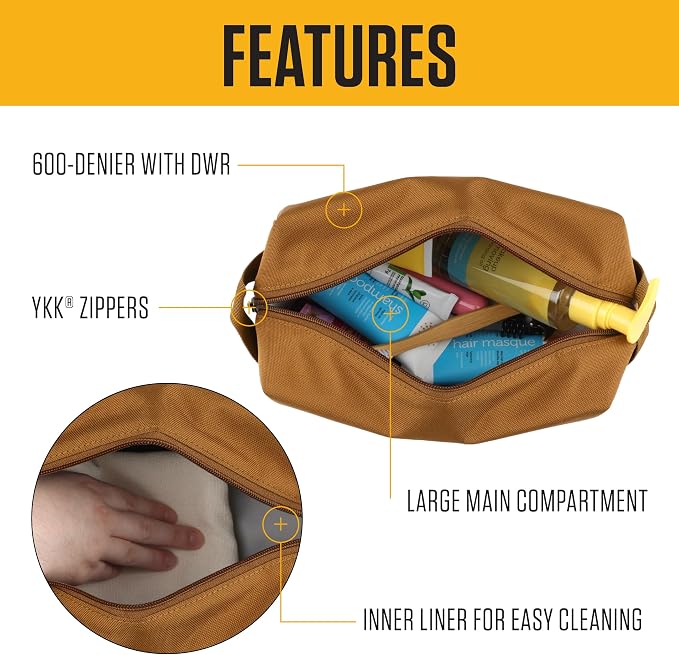 Carhartt Durable Travel Kit, Organize Essentials W/the Water Resistance Toiletry Bag, Mossy Oak Bottomlands - Image 2