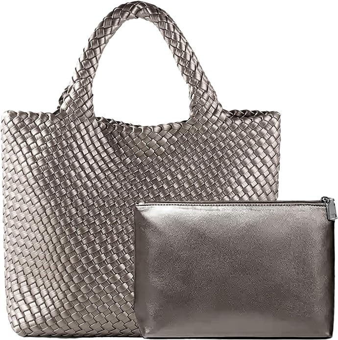 JINMANXUE Fashion Woven Bag Shopper Bag Travel Handbags and Purses Women Tote Bag Large Capacity Shoulder Bags by JINMANXUE