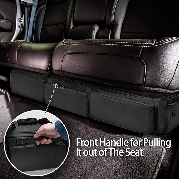 samdew Underseat Storage Bag Fit for SuperCrew Cab, Large, Bag Only | Truck Under Seat Organizer for Most Full Size Trucks, with 4 Detachable Inner Divider, Anti-Slip Bottom & Multi-pockets - Image 8