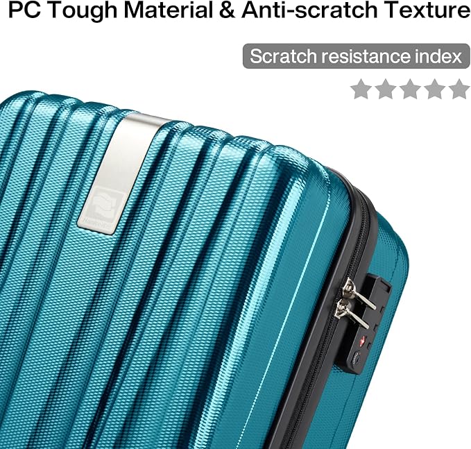 Hanke 14 Inch Underseat Carry On Luggage with Wheels Hard Shell Suitcases Carry On Bag Lightweight Small Mini Suitcase Tsa Luggage for Travel. Caribbean Blue. - Image 8