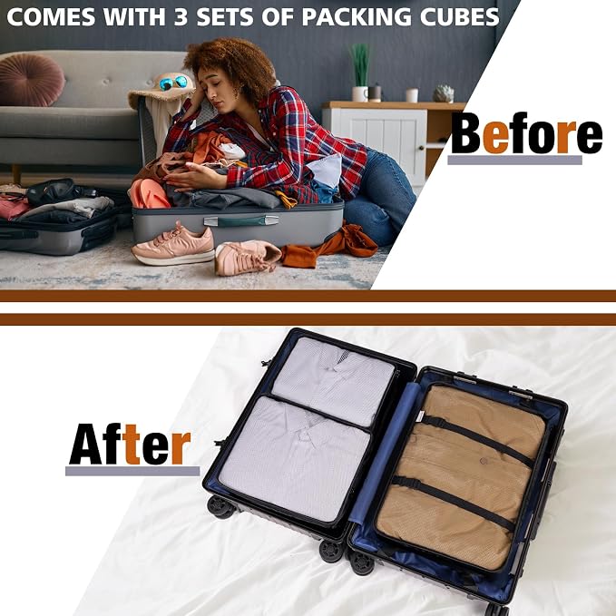 Rolling Garment Bags for Travel - Carry on Convertible Garment Duffle Bags with Wheels for Men Women, 4 in 1 Large Travel Duffel Bags with Shoes Compartment Hanging Suit Dress Weekender Bag 4pcs Set - Image 6