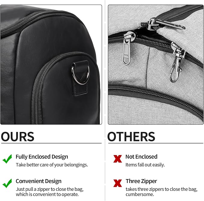 seyfocnia Carry On Garment Bag for Travel, Convertible Travel Garment Bag for Men Women, 2 in 1 Hanging Suitcase Suit Business Travel Bag, Black - Image 4