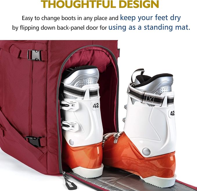 Unigear Ski Boot Bag Backpack for Helmet 50L/70L, Goggles, Gloves, Skis, Snowboard & Accessories - Image 4