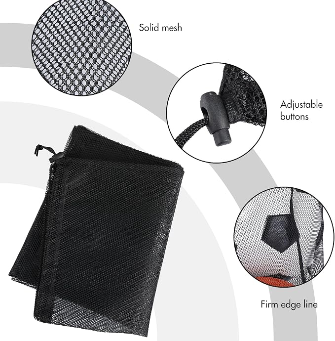 Berlune Large Mesh Laundry Bags, 24 x 36 Inch Bulk Wash Set with Drawstring for Commercial Use, Dorms, Vacation Rentals, Laundromats, Apartments & Facilities(Black,30) - Image 4