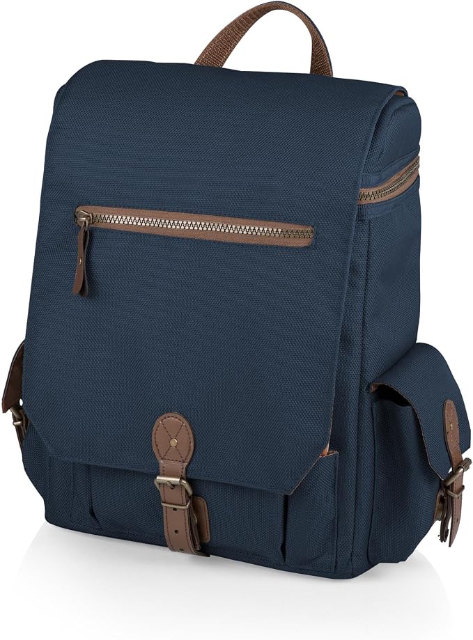 LEGACY - a Picnic Time brand Moreno 3-Bottle Wine & Cheese Tote, Padded Wine Carry Tote Bag with Handle and Adjustable Shoulder Strap, (Navy Blue) - Image 9