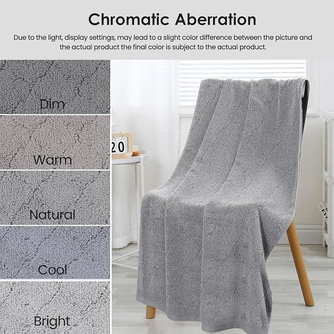 JML Microfiber Bath Towels, Oversized, Ultra Soft, Super Absorbent and Fast Drying, No Fading and Multipurpose Use for Sports, Travel, Fitness, SPA and Yoga (Coral Fleece - Grey, 30 in x 60 in) - Image 9