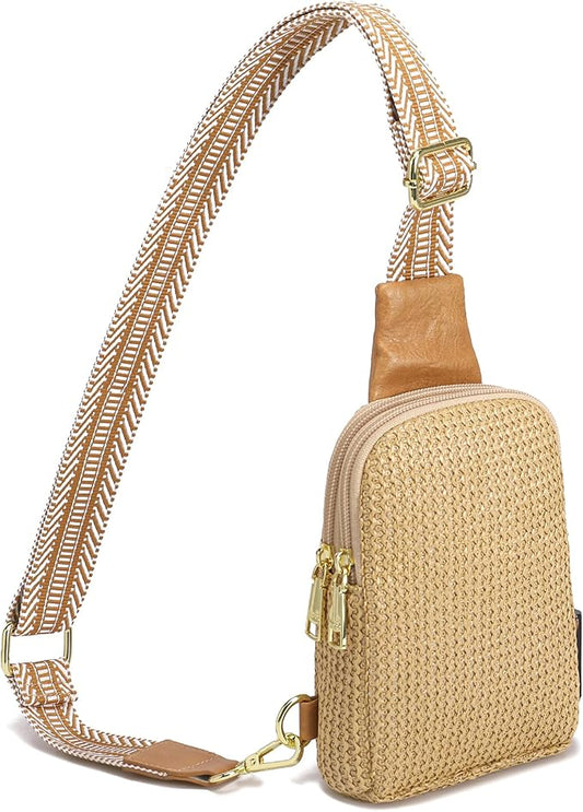 INICAT Straw Crossbody Bags Beach Gifts Small Sling Bag Summer Vacation Essentials Hawaiian Accessories Rattan Purses Women