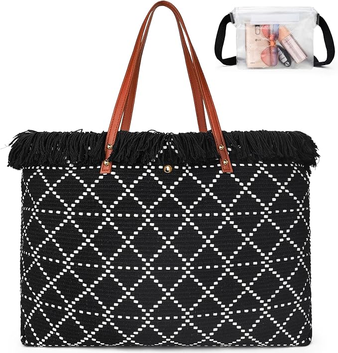 IBFUN Neoprene Bag, Large Multipurpose Beach Bag Neoprene Tote Bag with Inner Pocket for Women/Pool by IBFUN