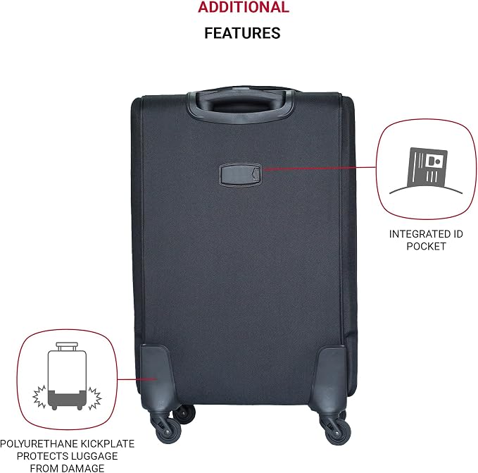 Merax Luggage Set Softshell 2 Piece 20/24 Expandable Suitcase with Wheels | Softside Lightweight Travel Carry on Luggage,Black - Image 5