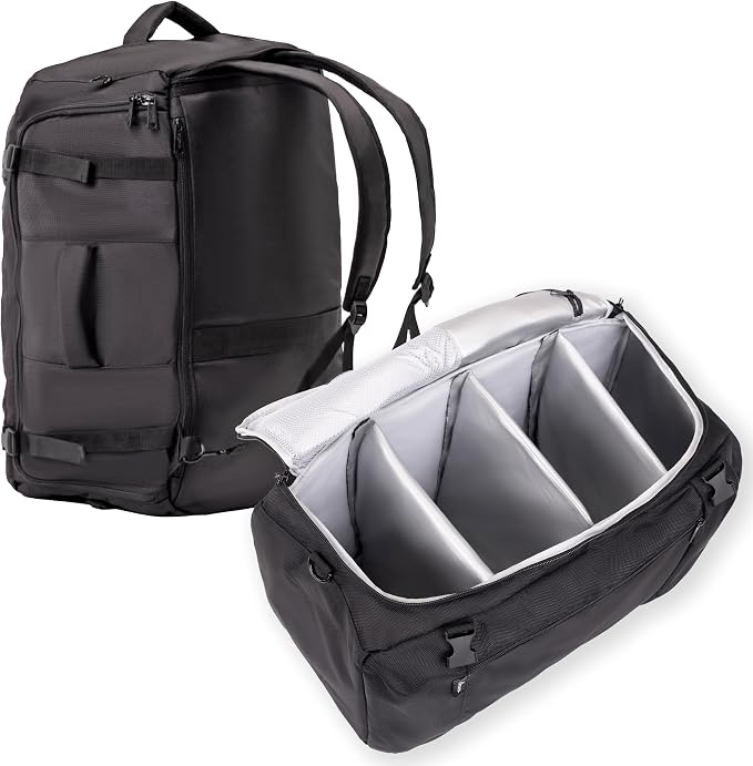 Athletico SneakerBox - Premium Sneaker Travel Duffel Bag/Backpack - For Shoes, Clothes, and Gym (Black) by Athletico