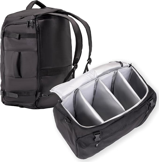 Athletico SneakerBox - Premium Sneaker Travel Duffel Bag/Backpack - For Shoes, Clothes, and Gym (Black) by Athletico