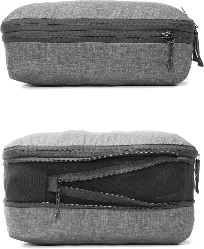 Peak Design Packing Cube, Sage, Weatherproof Luggage Cube with Dual Compartment Organization, Expansion and Compression, Zipper Opening, Travel Organizer for Men and Women, Size M - Image 2