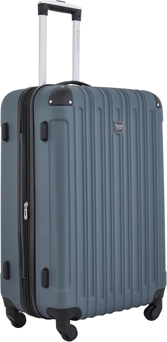 Travelers Club Midtown Hardside 4-Piece Luggage Travel Set, Slate - Image 3