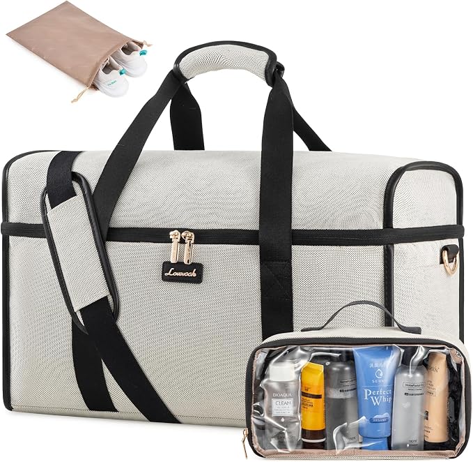 LOVEVOOK Travel Duffle Bag - Weekender & Overnight Bag with Toiletry & Wet Pocket, Carry-On Size, 3pc Set by LOVEVOOK
