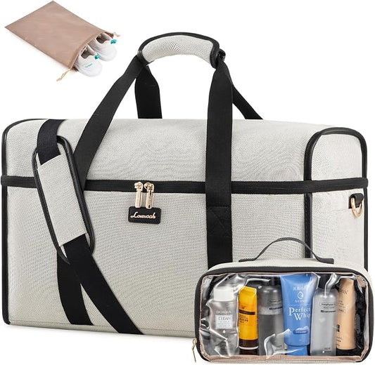 LOVEVOOK Travel Duffle Bag - Weekender & Overnight Bag with Toiletry & Wet Pocket, Carry-On Size, 3pc Set by LOVEVOOK