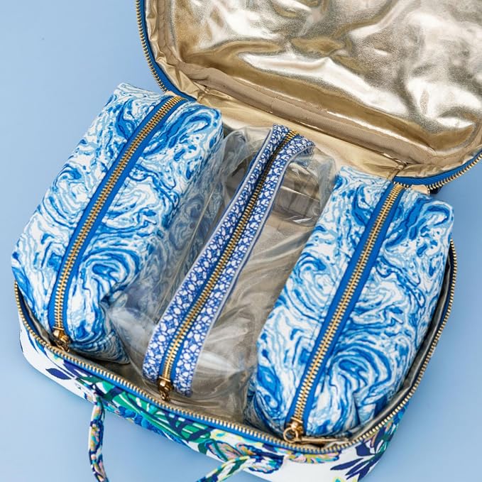 Lilly Pulitzer 4 Piece Travel Toiletry Bag Set, The Hottest Spot | Cute, Pouches and Case for Luggage, Zipper Pouches Set for Cosmetics, Small Pouch Bag for Supplies, Makeup or Toiletries - Image 8