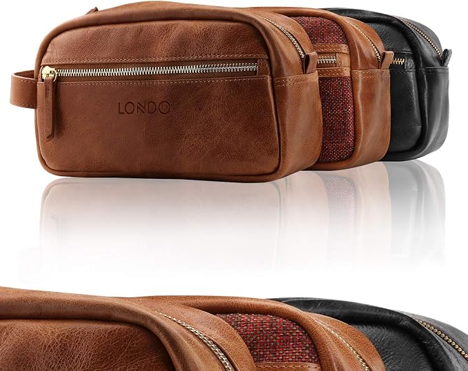 Londo Genuine Leather Travel Toiletry Bag – Makeup, Shaving Organizer, Dopp Kit for Men & Women, Durable & Stylish Travel Accessory - Image 6