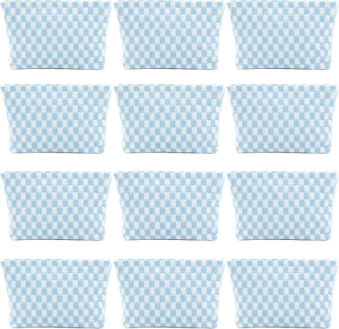 12 PACK Makeup Bags-Bulk Bridesmaid Proposal Gifts Large Makeup Pouch for Wedding Party Favors Bachelorette Party Decorations Toiletry Organizer Bag Cosmetic Case Mon Teacher Graduation Gift(12, Blue) by Home