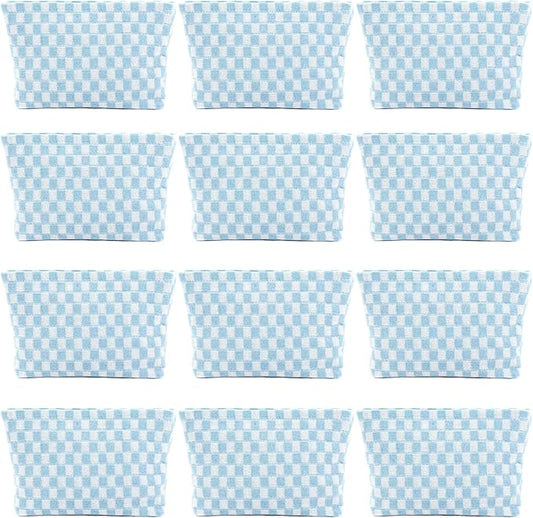 12 PACK Makeup Bags-Bulk Bridesmaid Proposal Gifts Large Makeup Pouch for Wedding Party Favors Bachelorette Party Decorations Toiletry Organizer Bag Cosmetic Case Mon Teacher Graduation Gift(12, Blue) by Home
