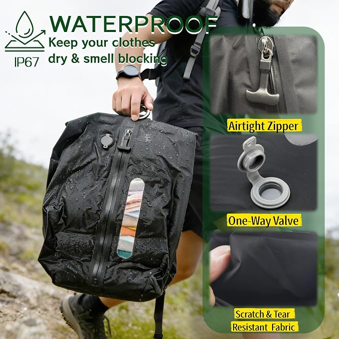 Travel Compression Bags with Pump, 2-Pack 30L Reusable Seal Vacuum Bags for Suitcases, IP67 Waterproof Durable Space Saver Packing Cubes for Clothes, Carry-On Travel Backpack & Home Storage - Image 4