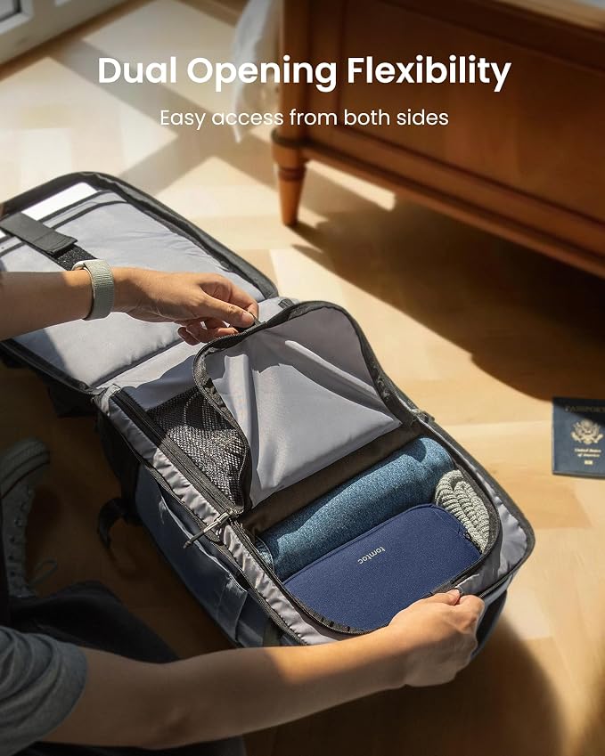 tomtoc 28/40L Travel Backpack, TSA Carry On/Personal Item Bag Flight Approved, Water-resistant Carry on Luggage, PFAS Free - Image 6