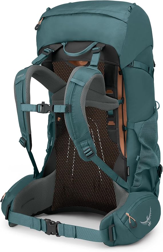 Osprey Renn 65L Women's Backpacking Backpack, Cascade Blue/Melon Orange - Image 6